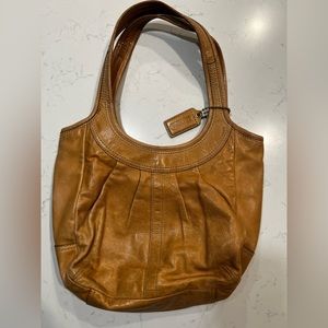 Tan Coach shoulder bag
